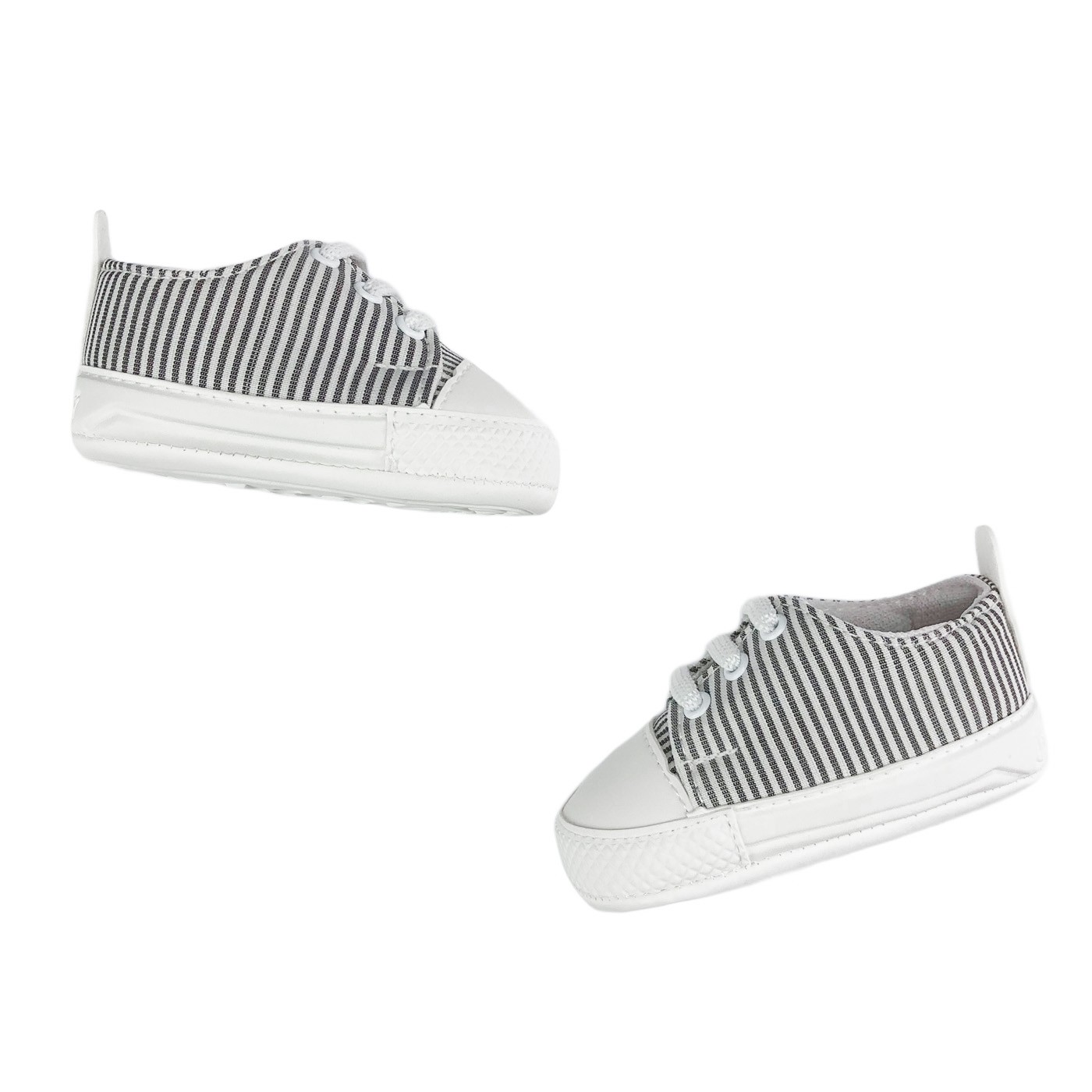 Παπούτσια Αγκαλιάς Ριγέ Γκρι