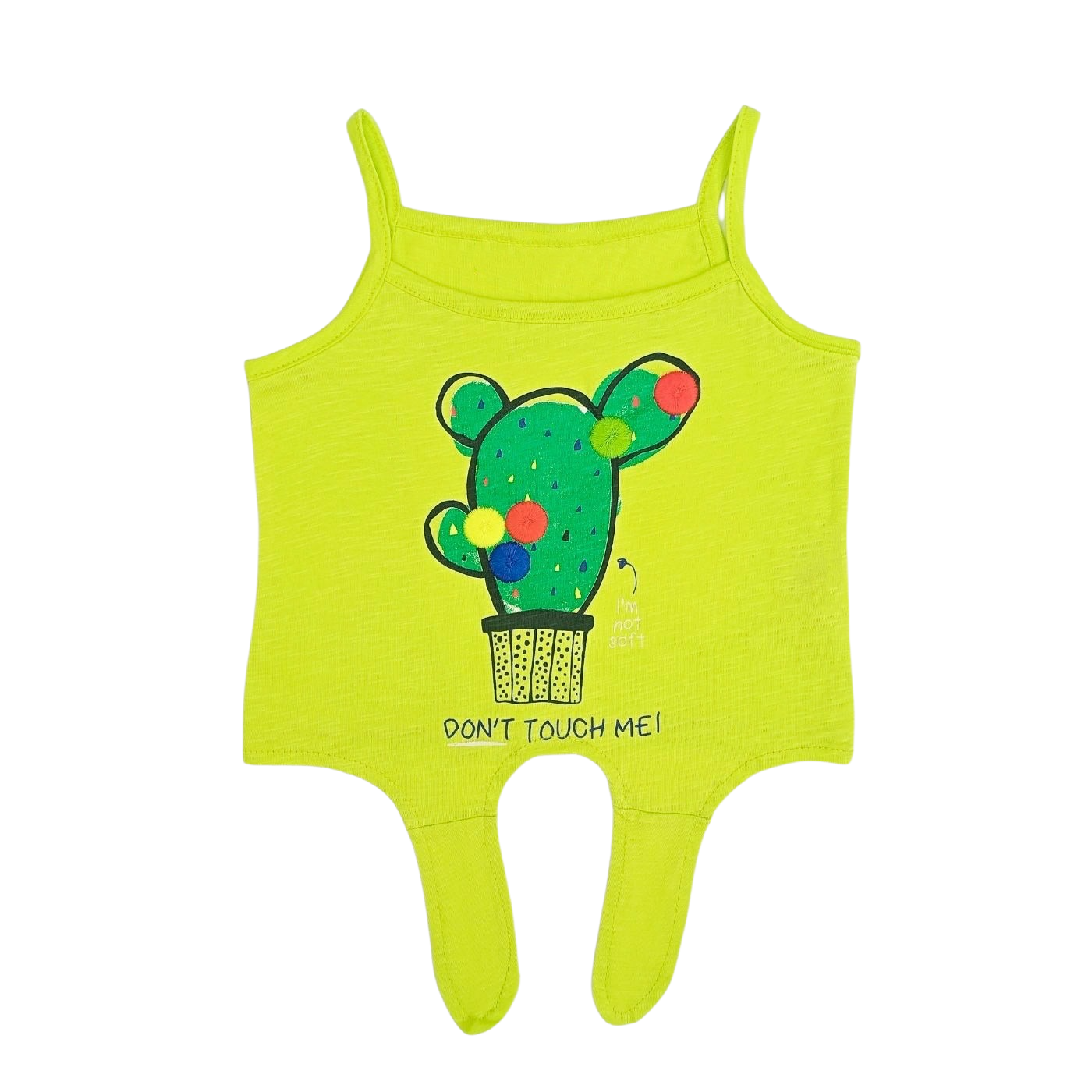 Λαχανί Crop Top Σετ με Κάκτους