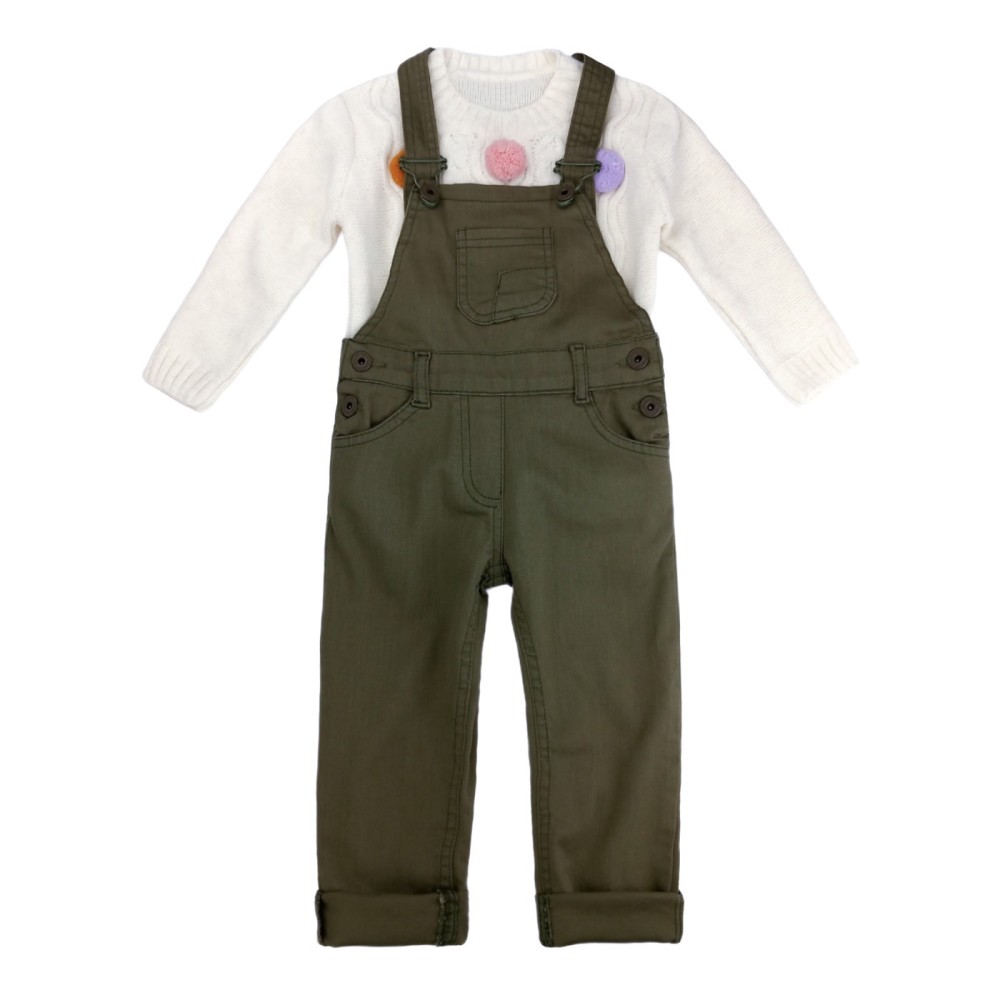 Σετ Σαλοπέτας και Πουλόβερ με 3d Pom Pom