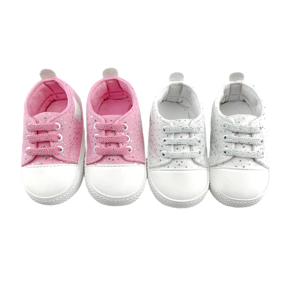 Παπούτσια Αγκαλιάς με Ασημί Details