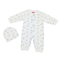 Βρεφικό Φορμάκι Λευκό με Σκουφάκι