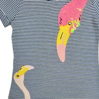 Flamingos Μπλε Φόρεμα με Ρίγες
