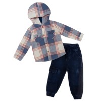 Καρό Πουκάμισο με Κουκούλα και Jeans