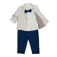 Κοστούμι με Floral Πουκάμισο και Παπιγιόν