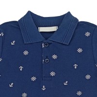 Navy Polo με Ροδί Βερμούδα