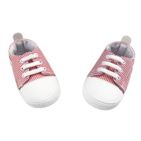 Παπούτσια Αγκαλιάς Ριγέ Κόκκινο