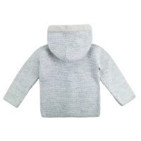 Πλεκτή Ζακέτα με Γούνινες Καρδιές